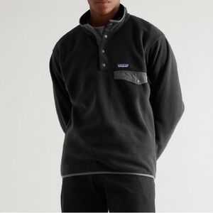 Patagonia Synchilla Snap-T Fleece Pullover Jacket Black Mens Size Medium
